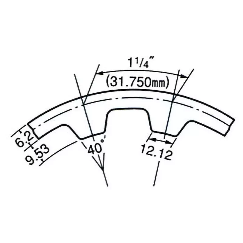 Buy Mitsuboshi Rubber Timing Belt XXH Shape (Length 4000 mm, Teeth