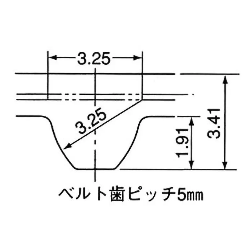 Mitsuboshi Rubber Super Torque Timing Belt S5M Shape (Length 1475 mm, Teeth 295), 150S5M1475