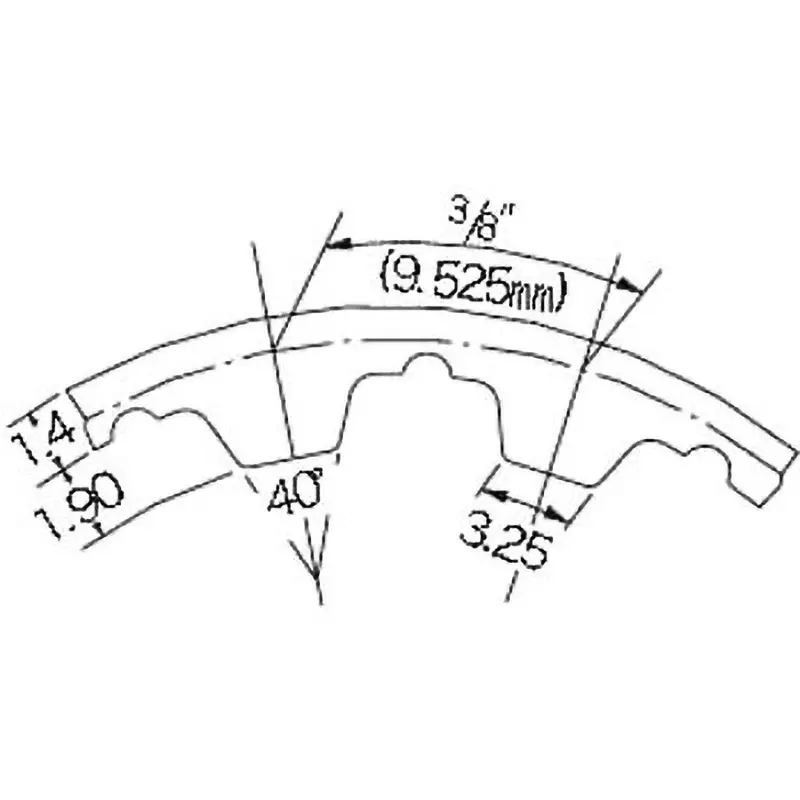 Mitsuboshi Polyurethane Timing Belt L Type (Length 1371.6 mm, Teeth 144), 540L075U-picture-48
