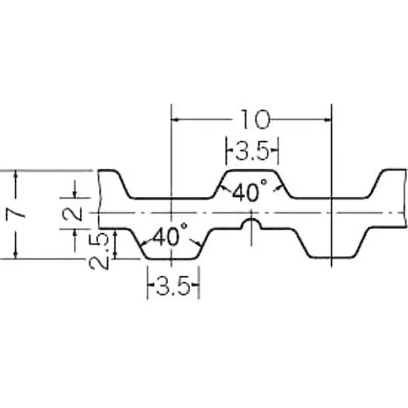 Mitsuboshi Timing Belt 60 Teeth Height, DT10-25-60