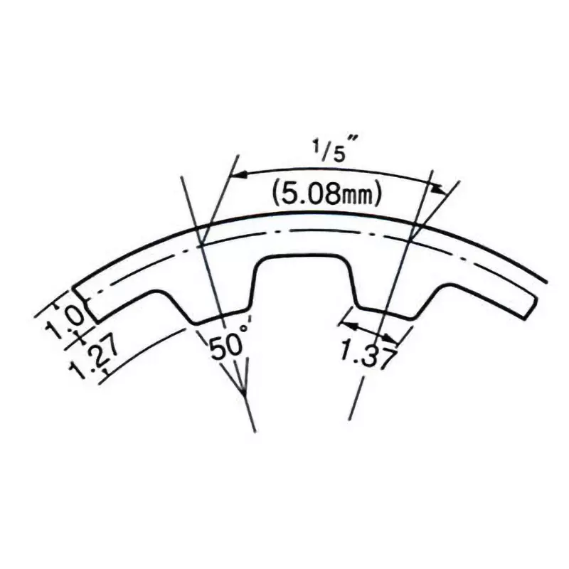 Mitsuboshi Rubber Timing Belt XL Shape (Length 825 mm, Teeth 165), 330XL025