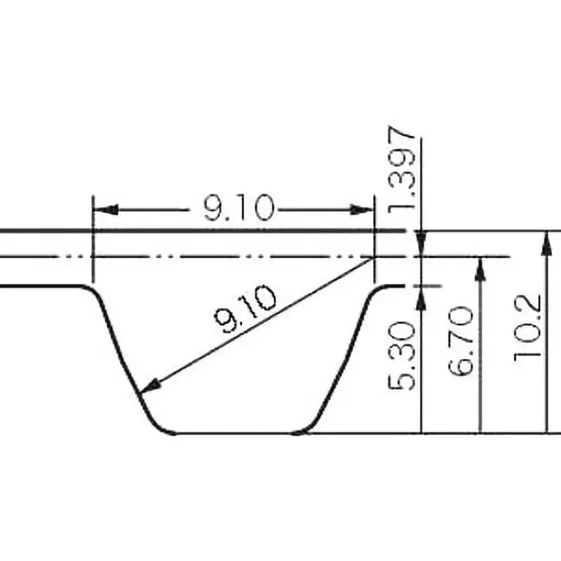 Mitsuboshi Chloroprene Rubber Super Torque Timing Belt S14M Type (Length 2660 mm, Teeth 190), 600DS14M2660G