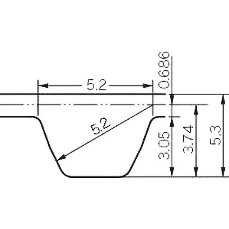 Mitsuboshi Chloroprene Rubber Super Torque Timing Belt S8M Type (Length 3904 mm, Teeth 488), 600S8M3904G