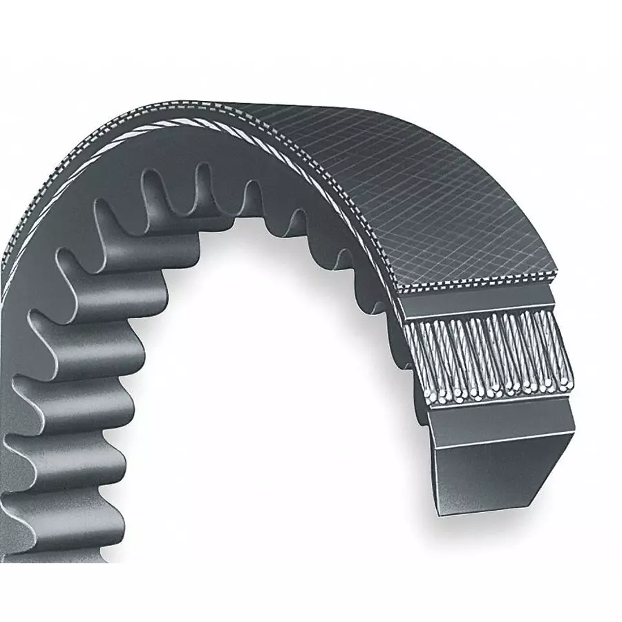 Dayton 0.625 inch Gum Rubber Cogged V-Belt, 2L430