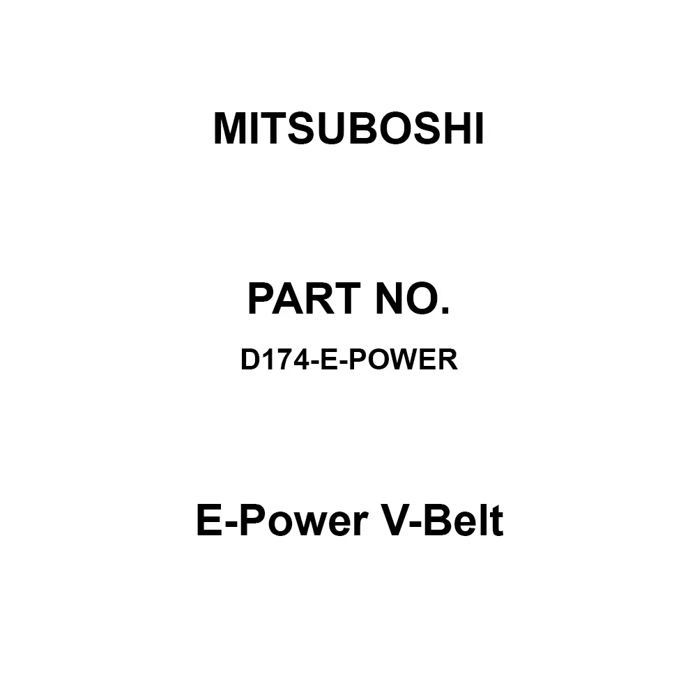 Mitsuboshi E-Power V-Belt Wrapped Notched Type D 4420 mm Pitch Circumference, D174-E-Power
