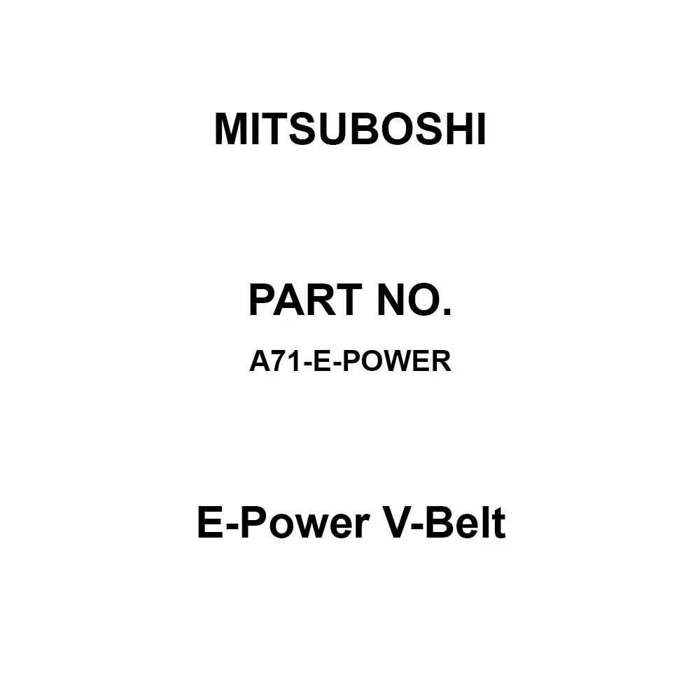 Mitsuboshi E-Power V-Belt Wrapped Notched Type A 1803 mm Pitch Circumference, A71-E-Power