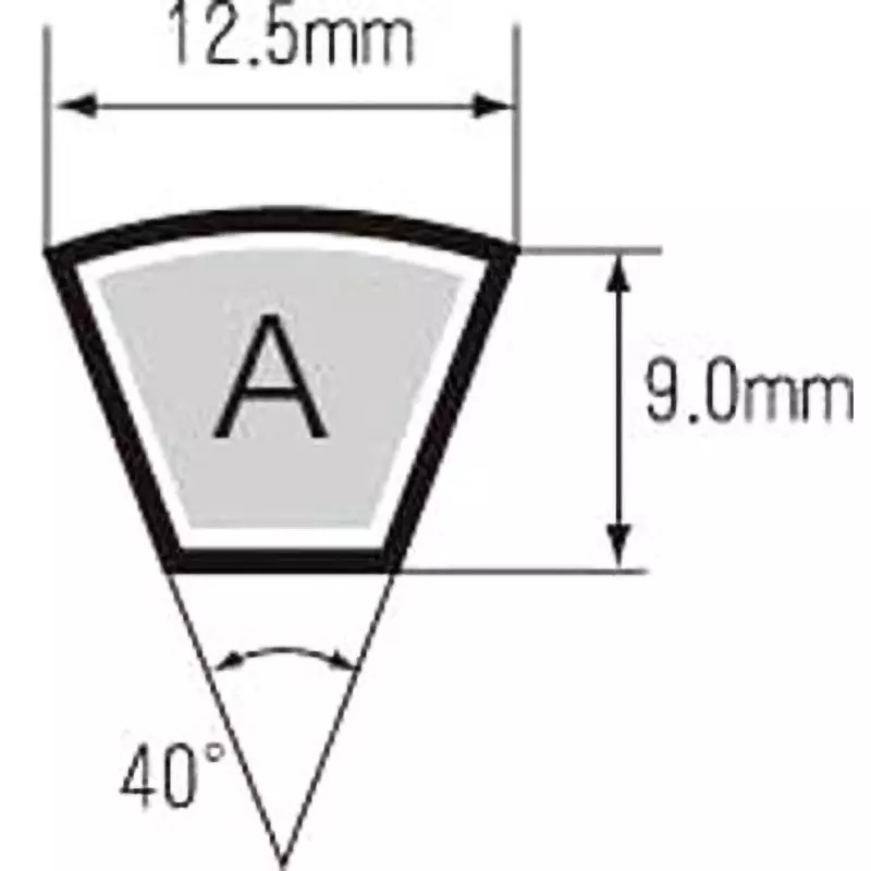 Buy Mitsuboshi 179 inch 40° Offset Angle Rubber V Belt A Type Standard, A179 from Industrybuying.com