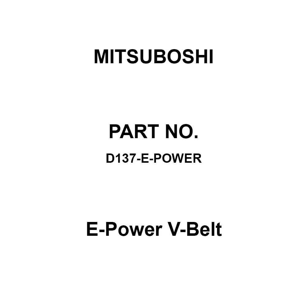 Mitsuboshi E-Power V-Belt Wrapped Notched Type D 3480 mm Pitch Circumference, D137-E-Power