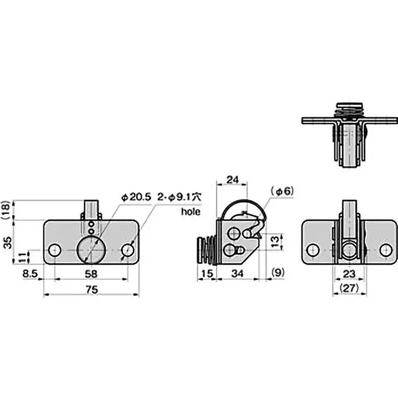 TAKIGEN Stainless Steel Push Catch Barrel Polishing with Lock (No Key), C-1885-A