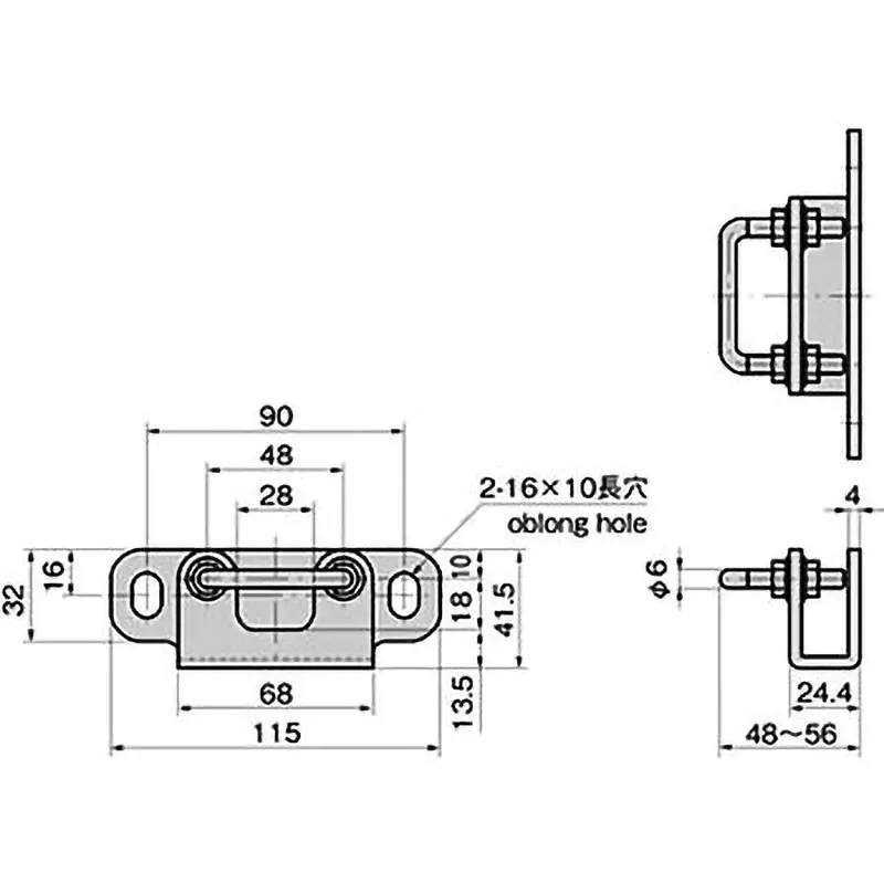 TAKIGEN Stainless Steel Push Catch Barrel Polishing with Key, C-1885-S
