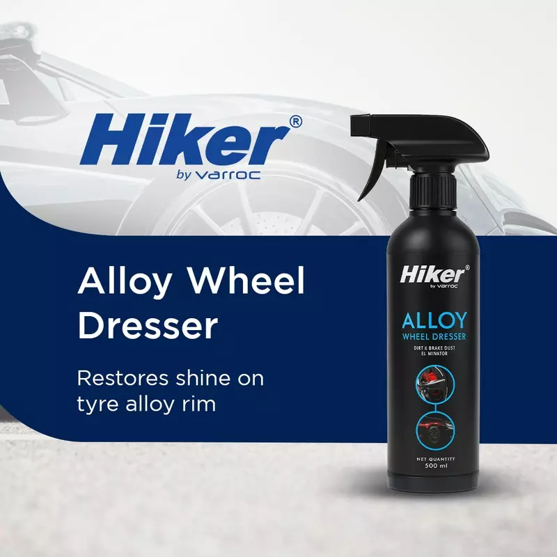 Hiker by Varroc Alloy Wheel Dresser 500 ml Removes Dirt, Grime, and Watermarks and Restores Shine on Tire Alloy Rim
