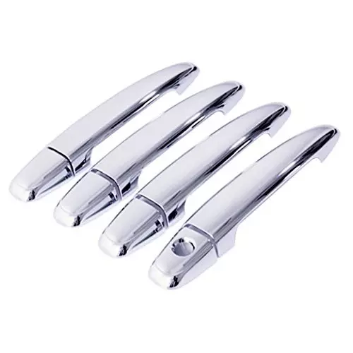 Auto Pearl Door Handle Latch Cover Chrome Finish Compatible For Maruti Suzuki Vitara Brezza (Set of 4)