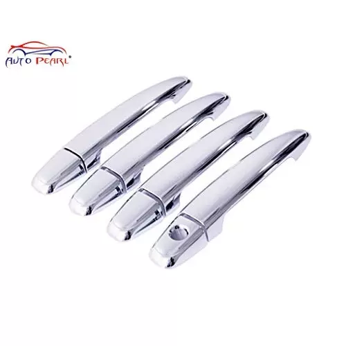 Auto Pearl Door Handle Latch Cover Chrome Finish Compatible For Maruti Suzuki Vitara Brezza (Set of 4)