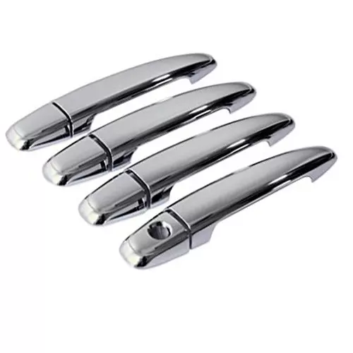 Auto Pearl Door Handle Latch Cover Chrome Finish Compatible For Tata Safari Décor (Set of 4)