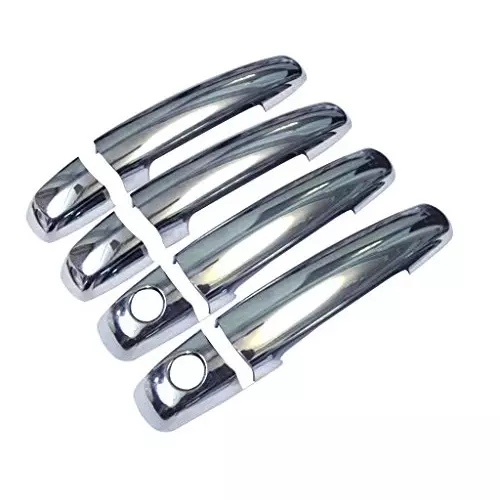 Auto Pearl Door Handle Latch Cover Chrome Finish Compatible For Chevrolet Enjoy (Set of 4)