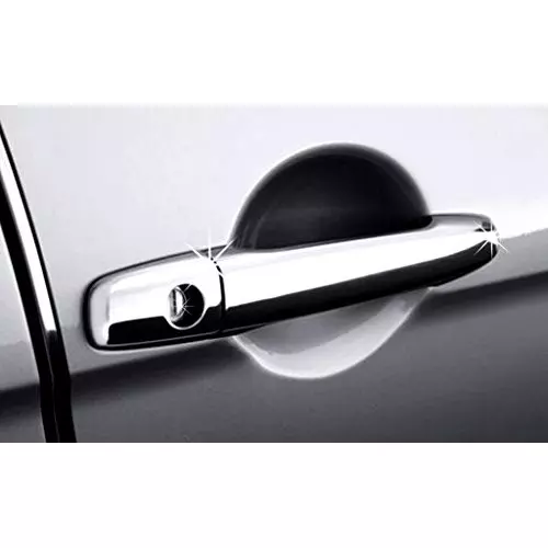Auto Pearl Door Handle Latch Cover Chrome Finish Compatible For Chevrolet Enjoy (Set of 4)