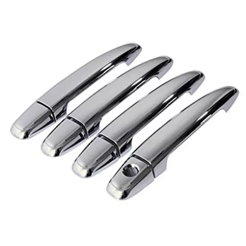 Auto Pearl Door Handle Latch Cover Chrome Finish Compatible For Chevrolet Spark (Set of 4)