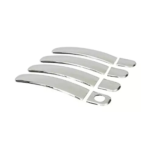 Auto Pearl Door Handle Latch Cover Chrome Finish Compatible For Volkswagen Polo (Set of 4)