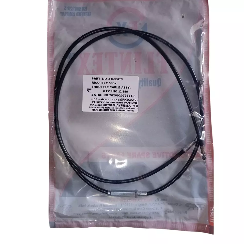 FLINTEX Throttle Cable Assembly For Rico - Italy 500X Rotary Weeder, FX-932/B
