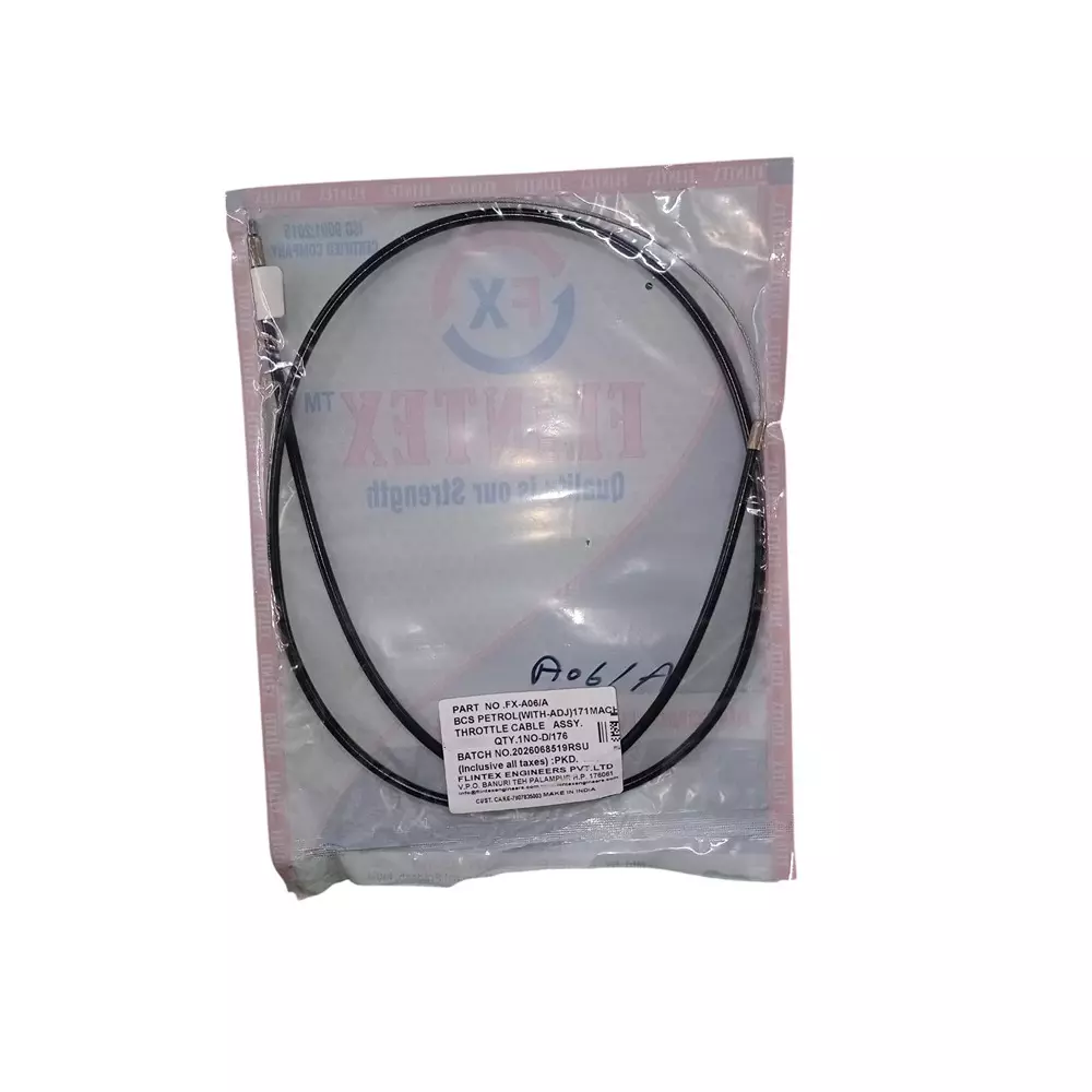 FLINTEX Throttle Cable Assembly for BSC Petrol Without Adjuster With 171 Machher, FX-A06/A