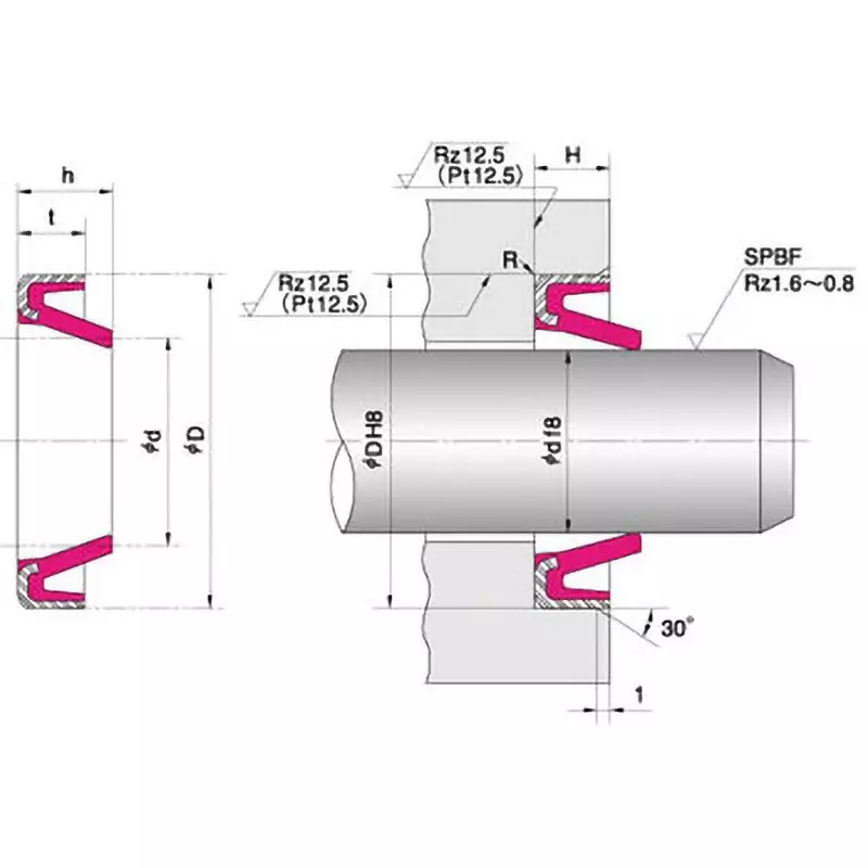 NOK Packing DWIR Type 35x47 mm Diameter, DWIR 35 47 7 7.9