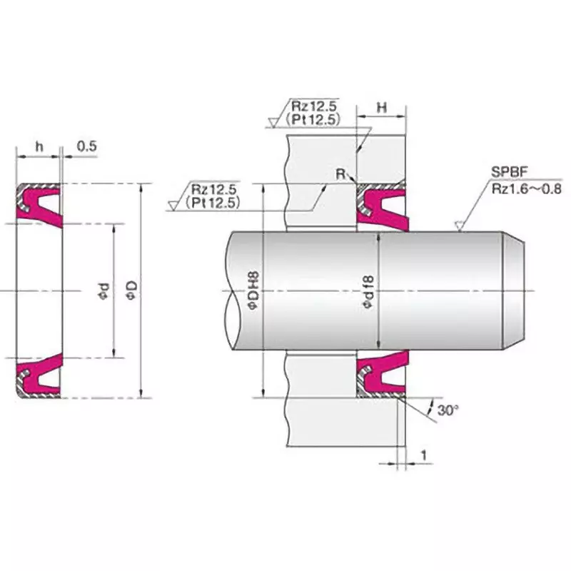 NOK Packing DWI Type 40x52 mm Diameter, DWI 40 52 7