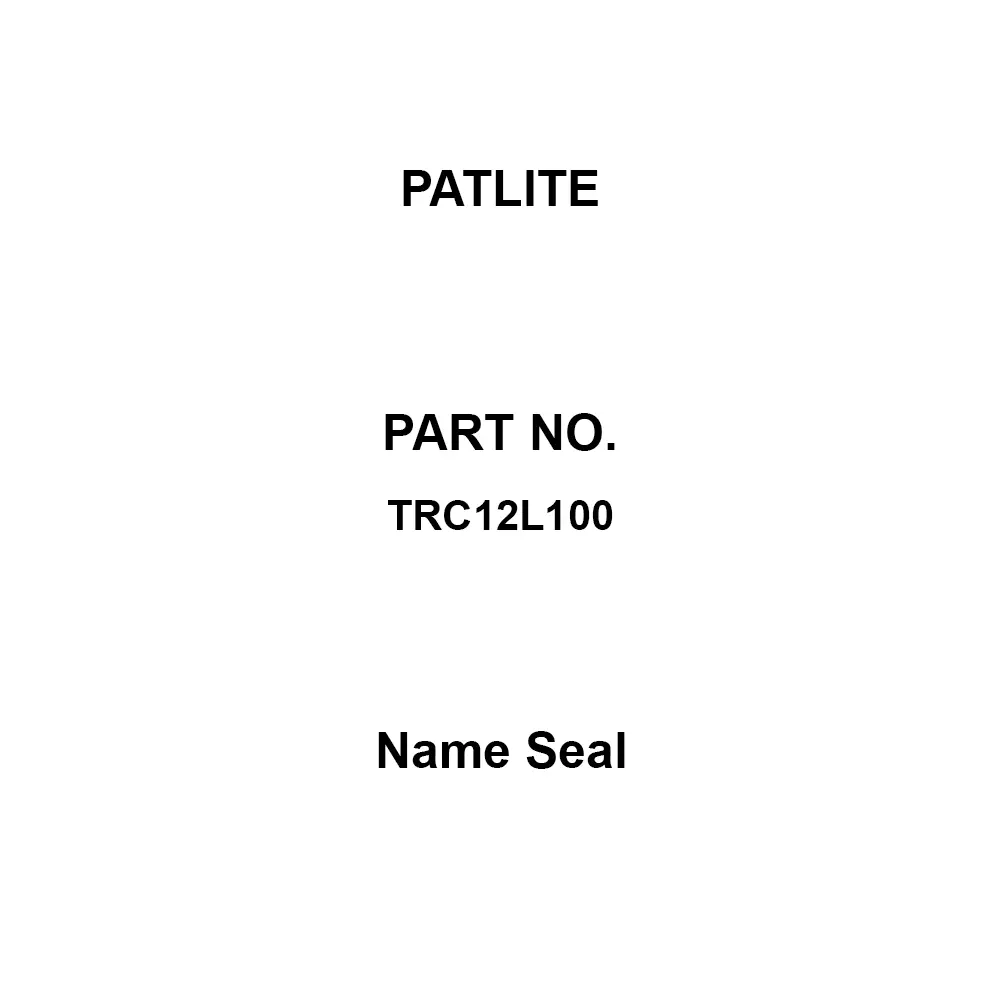 PATLITE Name Seal TRC1 series Specifications, TRC12L100
