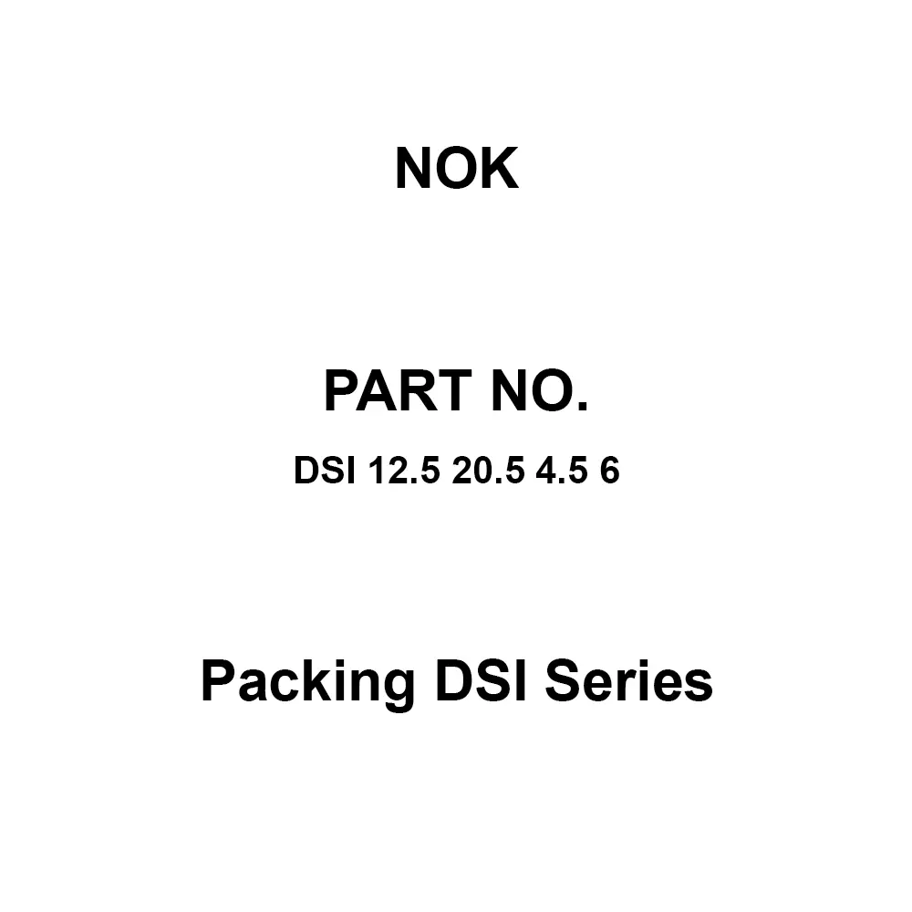 NOK Packing DSI Series 12.5x20.5 mm Diameter, DSI 12.5 20.5 4.5 6