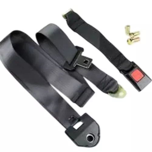 OSCAR Manual 3 Point Seat Belt Nylon Black 84x2 Inch (213.36x5.08 cm) Size for Vehicle Safety Restraint
