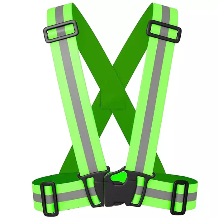 Generic Reflective Vest Free Size 360° High Visibility Sleeveless Green