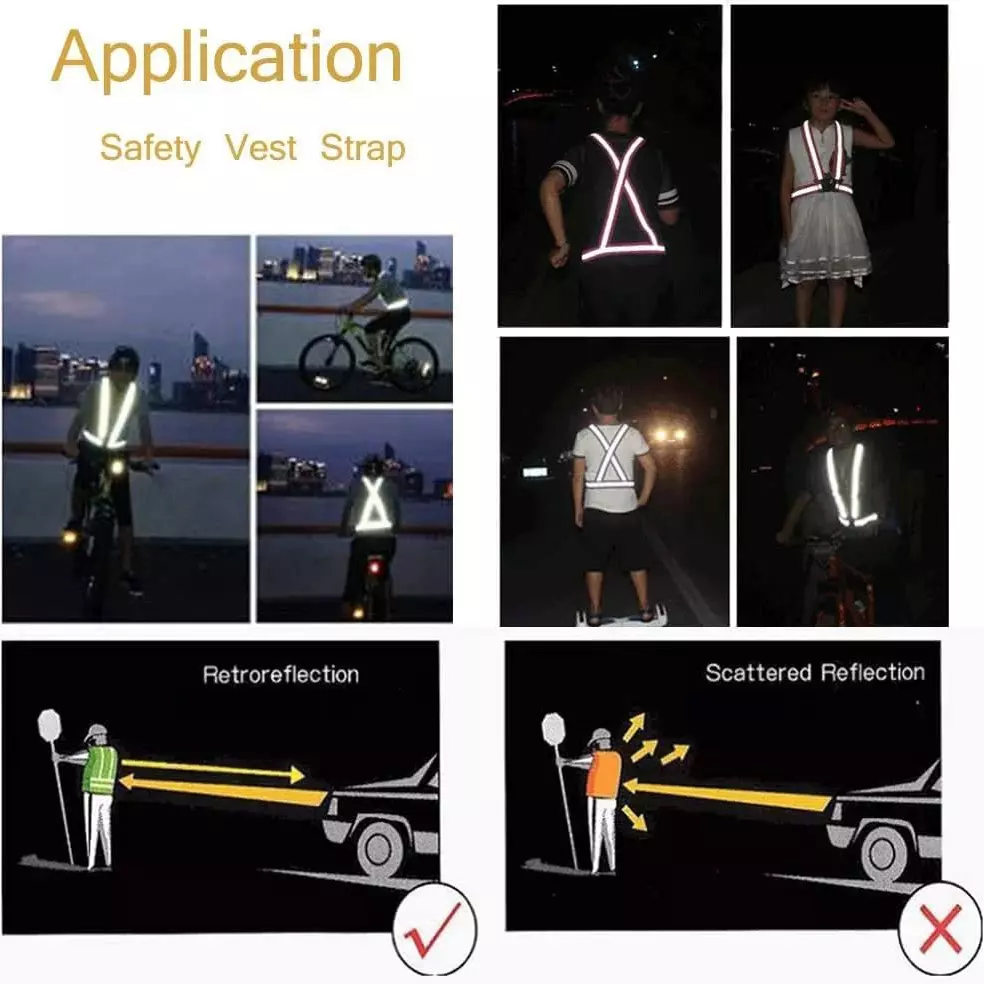 Generic Reflective Vest Free Size 360° High Visibility Sleeveless Green