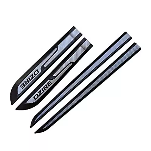 Auto Pearl Car Door Side Beading Moulding ‎Black & Silver Compatible For Maruti Suzuki Dzire All Models (Set of 4 Pcs)