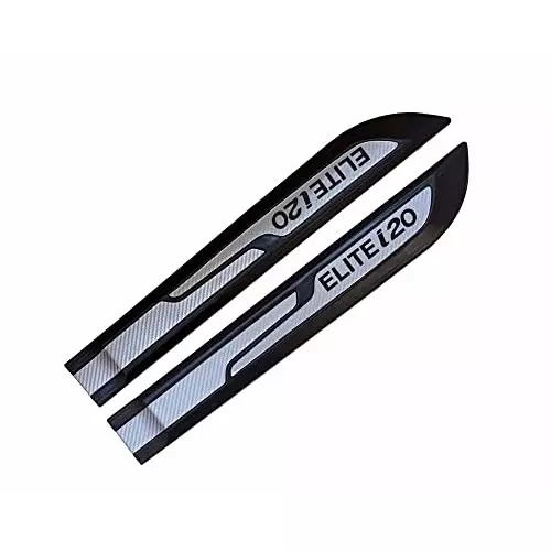 Auto Pearl Car Door Side Beading Moulding ‎Black & Silver Compatible For Hyundai Elite I20 (Set of 4 Pcs)