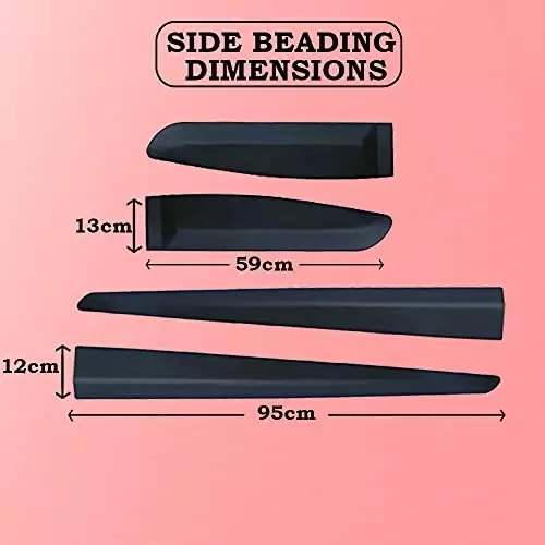 Auto Pearl Side Door Car Beading Compatible For Hyundai Grand I10 (Set of 4)