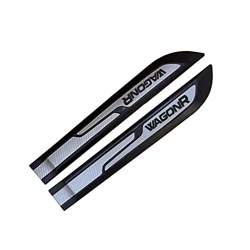 Auto Pearl Car Door Side Beading Moulding ‎Black & Silver Compatible For Maruti Suzuki WagonR All Models (Set of 4 Pcs)