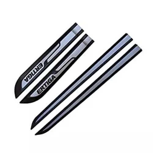 Auto Pearl Car Door Side Beading ‎Black & Silver Compatible For Maruti Suzuki Ertiga (Set of 4)