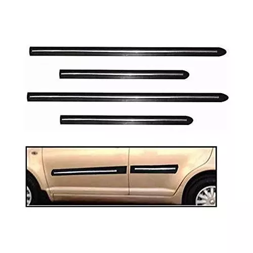 Auto Pearl Side Beading with Chrome Line Compatible For Maruti Suzuki Alto K10 New (Set of 4)