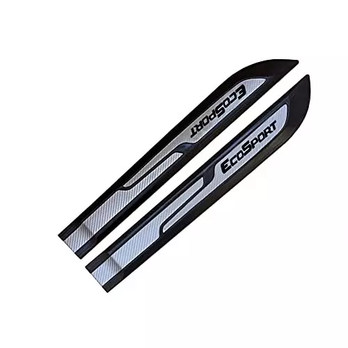 Auto Pearl Car Door Side Beading Moulding ‎Black & Silver Compatible For Ford Ecosport (Set of 4 Pcs)
