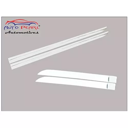 Auto Pearl OE Type Car Side Beading Chrome Silver Finish Compatible For Hyundai Eon, SideBeading_Chrome_Eon