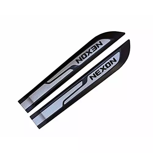 Auto Pearl Car Door Side Beading Moulding ‎Black & Silver Compatible For Tata Nexon (Set of 4 Pcs)