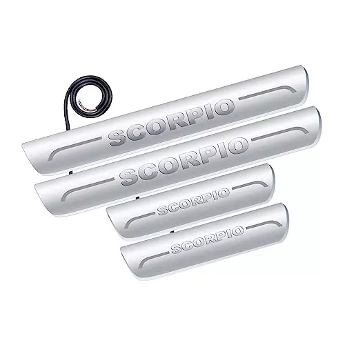 auto-pearl-car-door-foot-step-led-sillscuff-plates-mirror-finish-silver-compatible-for-mahindra-scorpio-2009-2014-ledsillplate_sil_scorpio2009_14-set-of-4