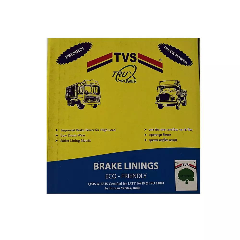TVS Brake Lining TRUXPOWER for ASHOK LEYLAND Haulage, ASHOK LEYLAND 10-18T, ASHOK LEYLAND 19-28T, ASHOK LEYLAND 29-48T, 118333059