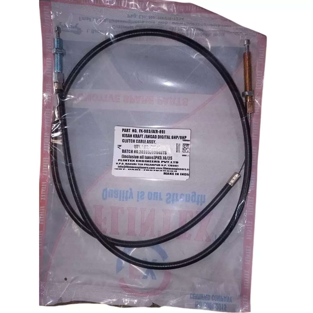 FLINTEX Clutch Cable Assembly For Kisan Craft /Angad 6 Hp, 9 Hp Diesel Power Weeder, FX-903/A