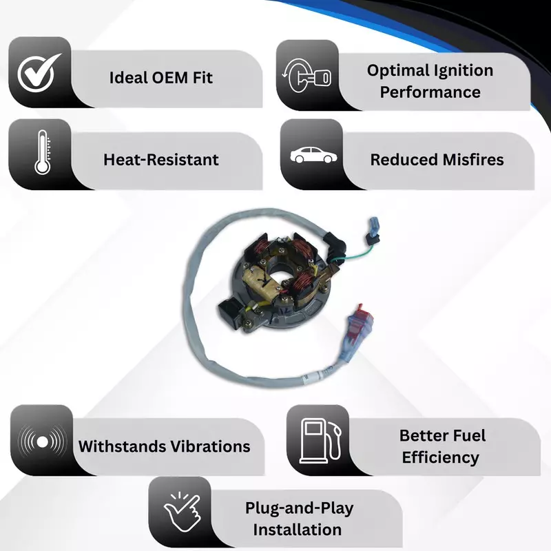Varroc Coil Plate Assembly High-Performance Copper Winding for Bajaj Boxer C 100, MGCP-C100-DF20