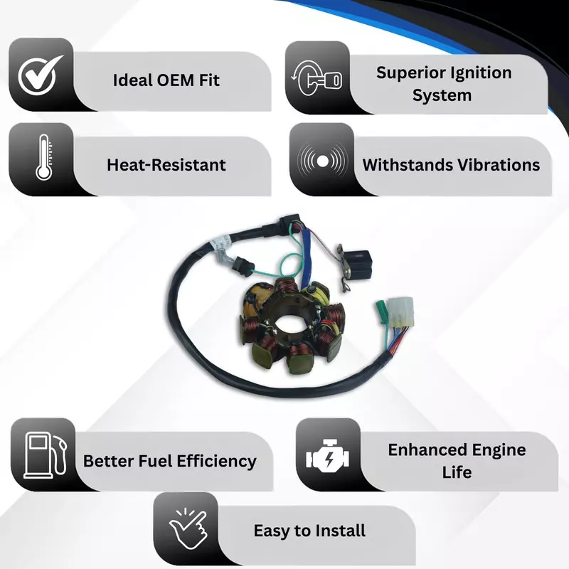 Varroc Coil Plate Assembly High-Performance Copper Winding for Bajaj Discover 135 SS, MGCP-DVSR-DS49