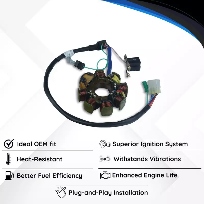 Varroc Coil Plate Assembly High-Performance Copper Winding for Bajaj Discover 135 SS, MGCP-DVSR-DS49