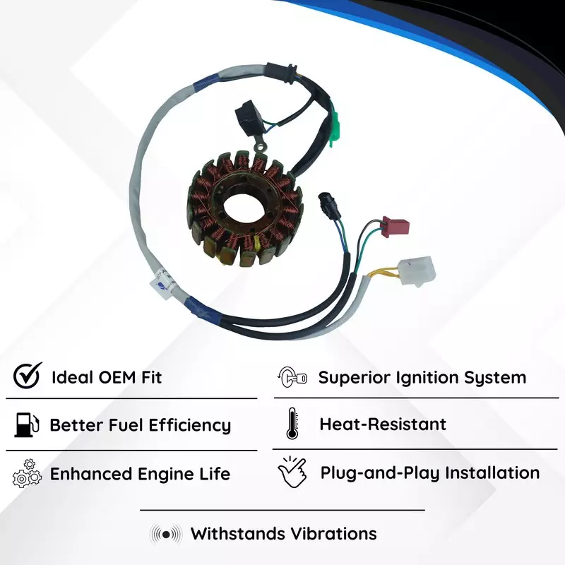 Varroc Coil Plate Assembly High-Performance Copper Winding for Bajaj Auto4 Optma Compaq, MGCP-AUTO4-AN13