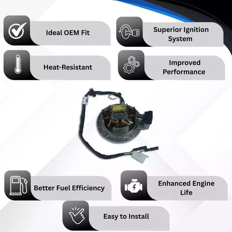 Varroc Coil Plate Assembly High-Performance Copper Winding for Hero Splender, MGCP-SPLD-NM4H