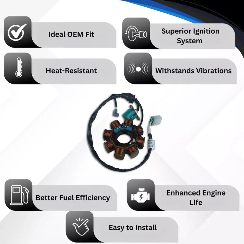 Varroc Coil Plate Assembly High-Performance Copper Winding for Bajaj Discover 100, MGCP-Discover-JB22