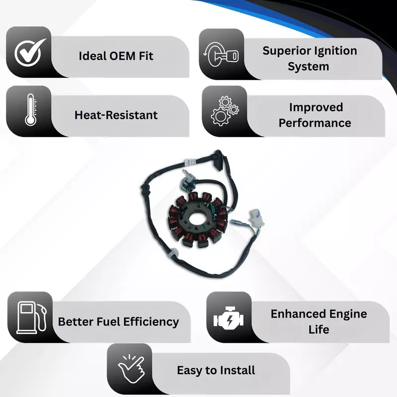 Varroc Coil Plate Assembly High-Performance Copper Winding for Honda Activa HET 12 Pole, MGCP-ATVA-HETM